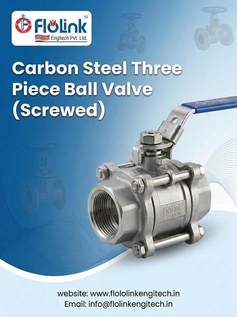 Carbon Steel Three Piece Design Ball Valve – Screwed / Socket Weld – 150#